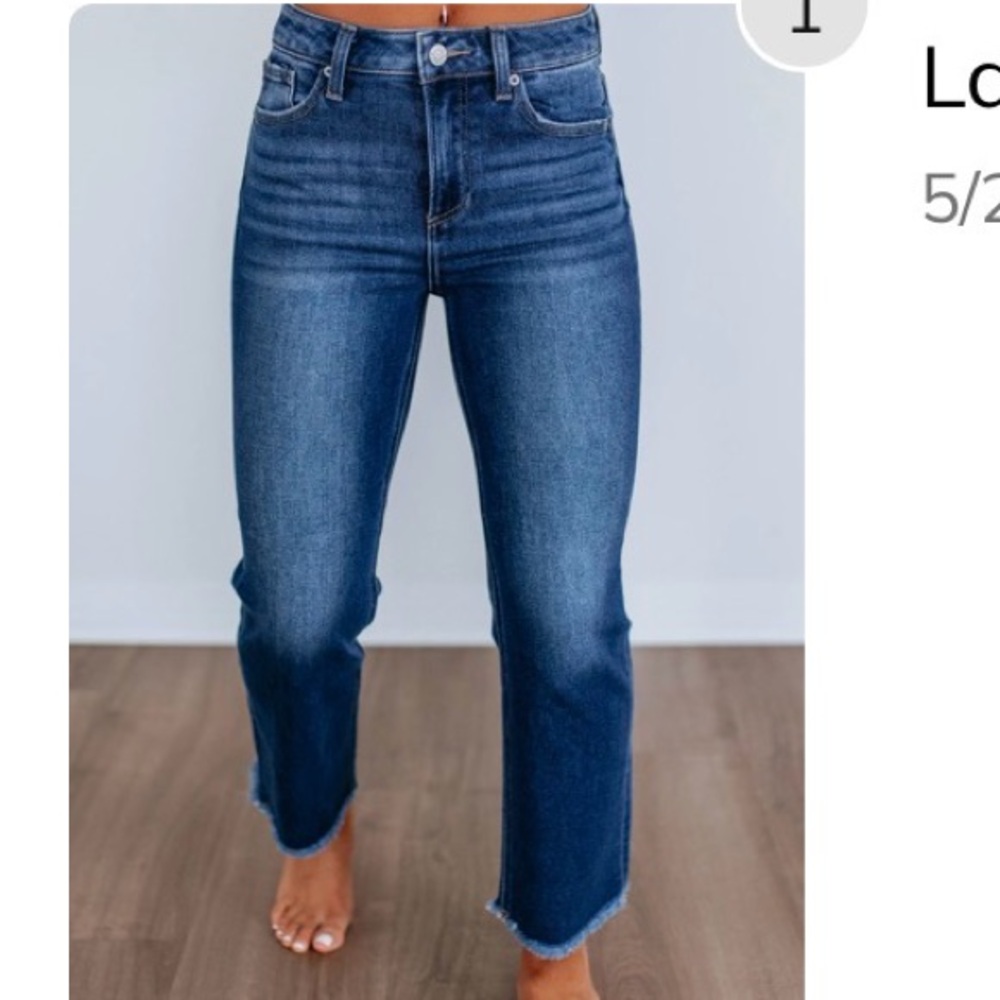 Stylish Dark Blue Flare Jeans